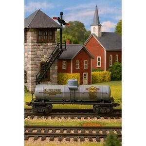 Vintage Lionel 2755 Prewar O Gauge Sunoco Tank Car with Original Box